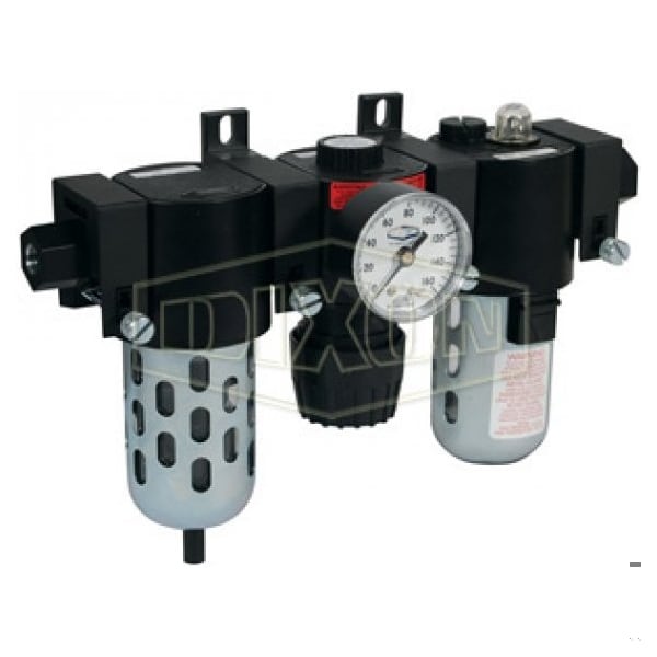 Dixon Wilkerson by Compact Combination Unit with Guard, 1/2 in NPT Port, 64 SCFM Flow Rate, Polycarbonate C16-04A - main